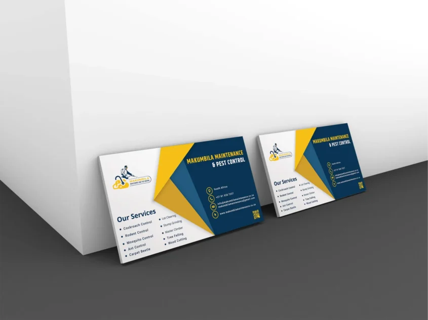 3D Wall Business Card Mockup